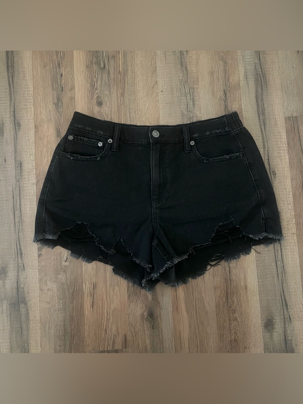 aerie Daydream Black Denim Shorts NWT